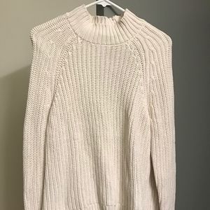 white sweater with back cutout